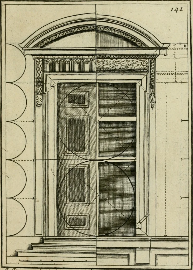 An illustration from The first book of architecture, 1733, leaf 158