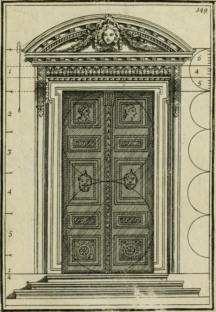 An illustration from The first book of architecture, 1733, leaf 166