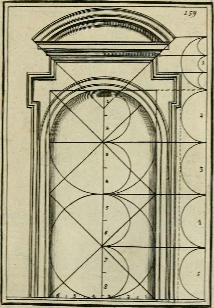 An illustration from The first book of architecture, 1733, leaf 176