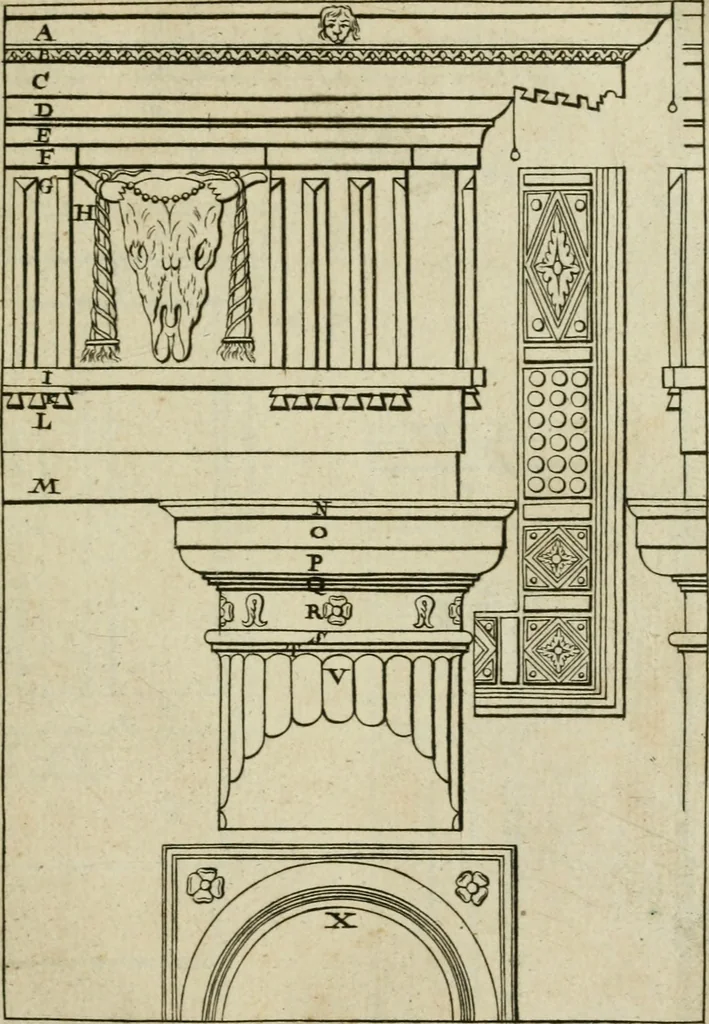 An illustration from The first book of architecture, 1733, leaf 64