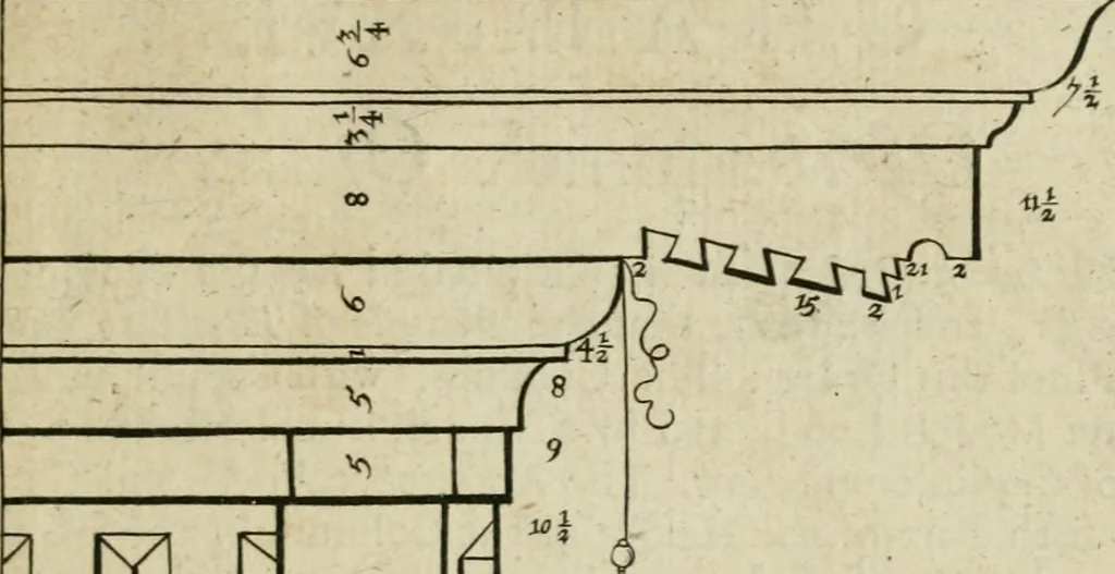 An illustration from The first book of architecture, 1733, leaf 66