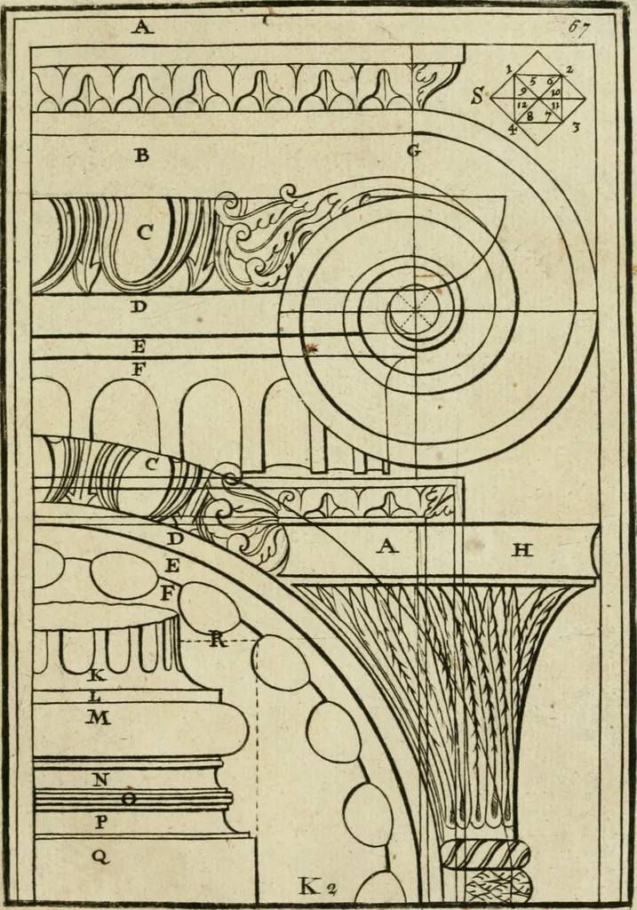 An illustration from The first book of architecture, 1733, leaf 84
