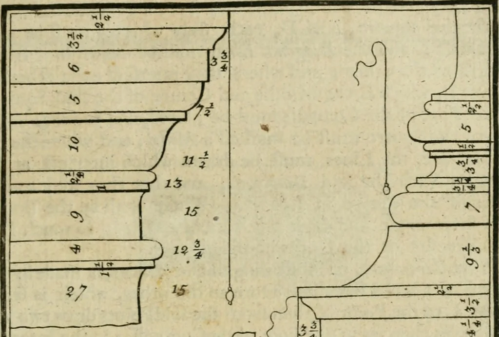 An illustration from The first book of architecture, 1733, leaf 96