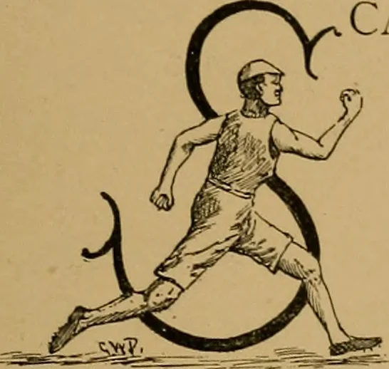 An illustration from The book of athletics and out-of-door sports .., 1895, leaf 110