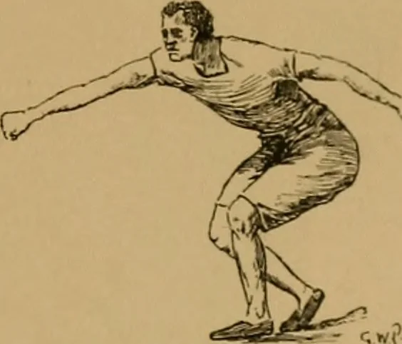 An illustration from The book of athletics and out-of-door sports .., 1895, leaf 114