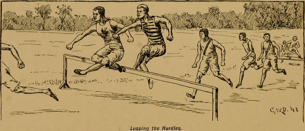An illustration from The book of athletics and out-of-door sports .., 1895, leaf 122