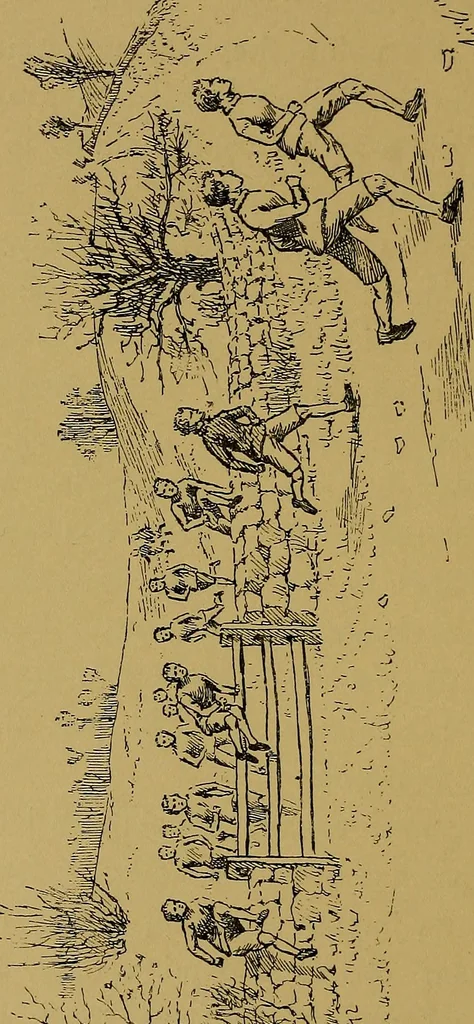 An illustration from The book of athletics and out-of-door sports .., 1895, leaf 127
