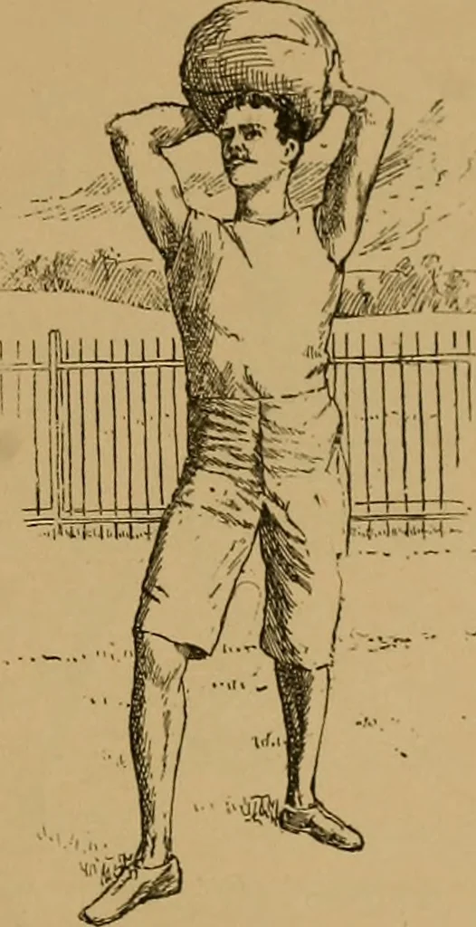 An illustration from The book of athletics and out-of-door sports .., 1895, leaf 150