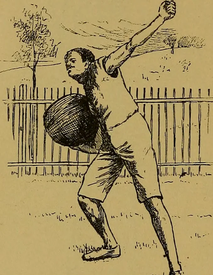 An illustration from The book of athletics and out-of-door sports .., 1895, leaf 151
