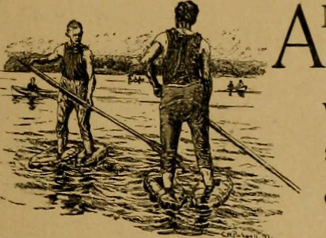 An illustration from The book of athletics and out-of-door sports .., 1895, leaf 204