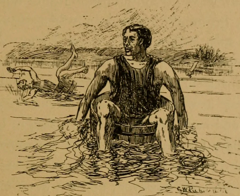 An illustration from The book of athletics and out-of-door sports .., 1895, leaf 206