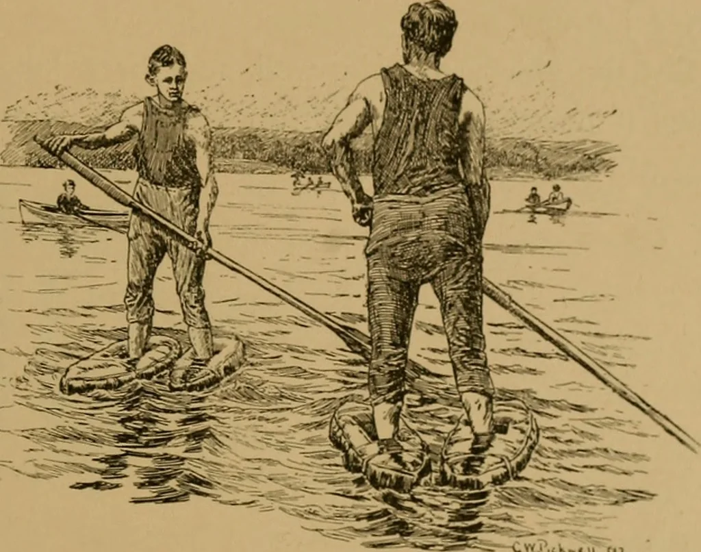 An illustration from The book of athletics and out-of-door sports .., 1895, leaf 224
