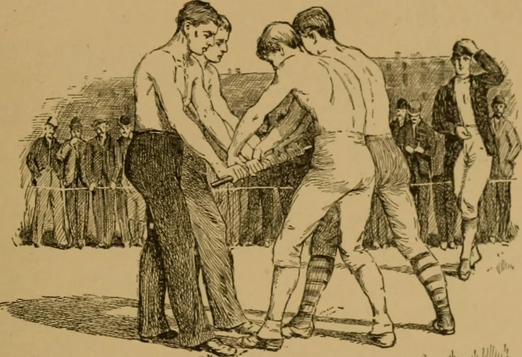 An illustration from The book of athletics and out-of-door sports .., 1895, leaf 232