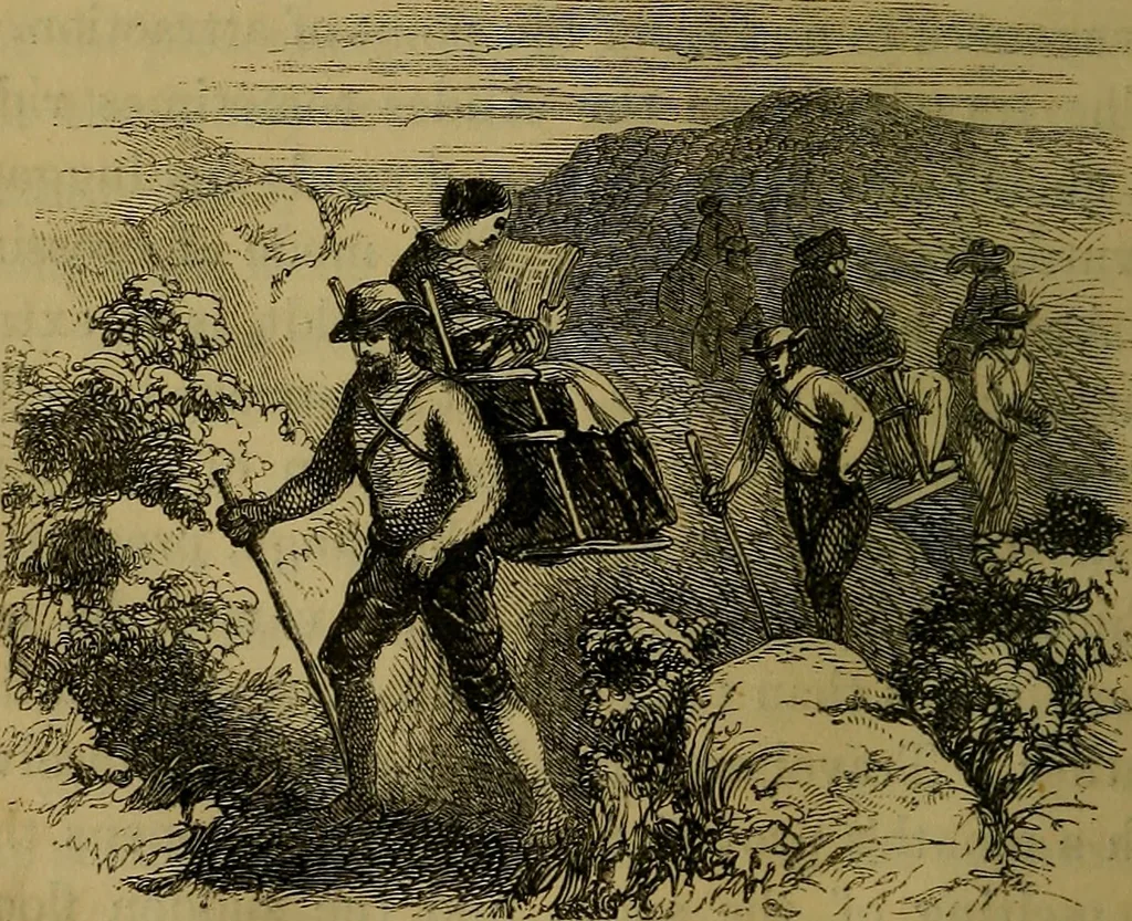 An illustration from The Book of carriages; or, A short account of modes of conveyance, from the earliest periods to the present time, 1853, leaf 173