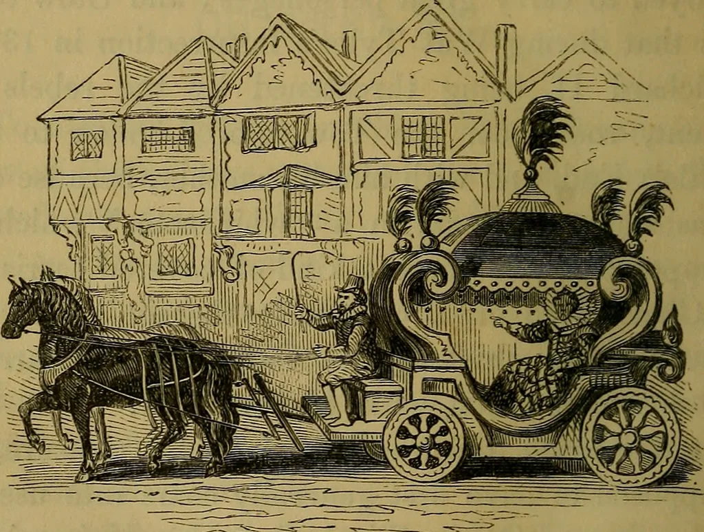 An illustration from The Book of carriages; or, A short account of modes of conveyance, from the earliest periods to the present time, 1853, leaf 209