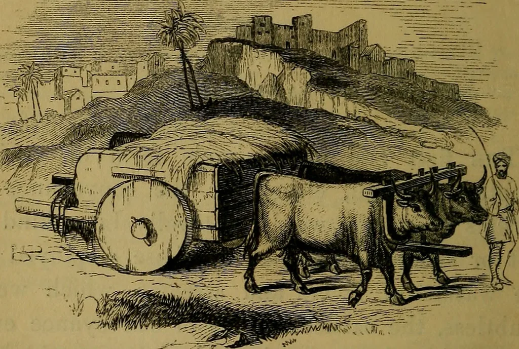 An illustration from The Book of carriages; or, A short account of modes of conveyance, from the earliest periods to the present time, 1853, leaf 9