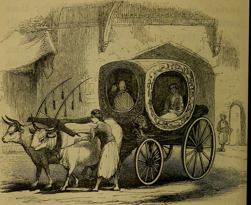 An illustration from The Book of carriages; or, A short account of modes of conveyance, from the earliest periods to the present time, 1853, leaf 91