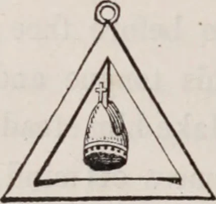 An illustration from The book of the chapter : or, Monitorial instructions, in the degrees of mark, past and most excellent master, and the holy Royal arch, 1865, leaf 219