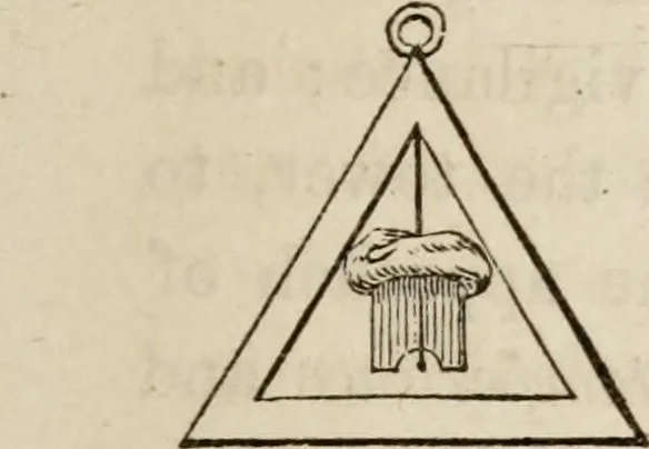 An illustration from The book of the chapter : or, Monitorial instructions, in the degrees of mark, past and most excellent master, and the holy Royal arch, 1865, leaf 224