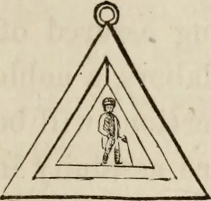 An illustration from The book of the chapter : or, Monitorial instructions, in the degrees of mark, past and most excellent master, and the holy Royal arch, 1865, leaf 226