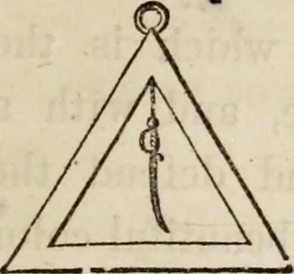 An illustration from The book of the chapter : or, Monitorial instructions, in the degrees of mark, past and most excellent master, and the holy Royal arch, 1865, leaf 228