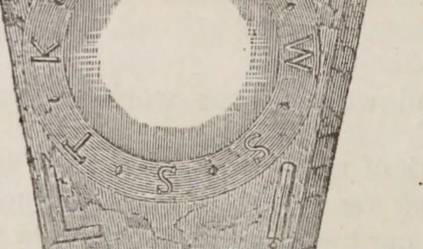 An illustration from The book of the chapter : or, Monitorial instructions, in the degrees of mark, past and most excellent master, and the holy Royal arch, 1865, leaf 29
