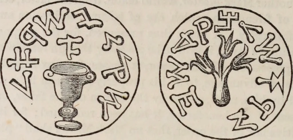 An illustration from The book of the chapter : or, Monitorial instructions, in the degrees of mark, past and most excellent master, and the holy Royal arch, 1865, leaf 35