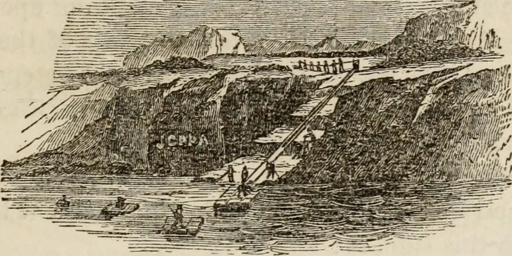 An illustration from The book of the chapter : or, Monitorial instructions, in the degrees of mark, past and most excellent master, and the holy Royal arch, 1865, leaf 36