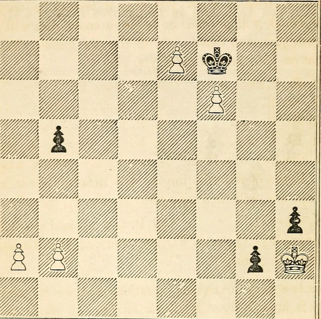 An illustration from The book of chess: containing the rudiments of the game, and elementary analyses of the most popular openings ; exemplified in games actually played by the greatest masters; including Staunton's analysis of the king's and queen's gambits, numerous positions and problems on diagrams, both original and selected; also a series of chess tales, with illustrations engraved from original designs ; the whole extracted and translated from the best sources, 1857, leaf 109