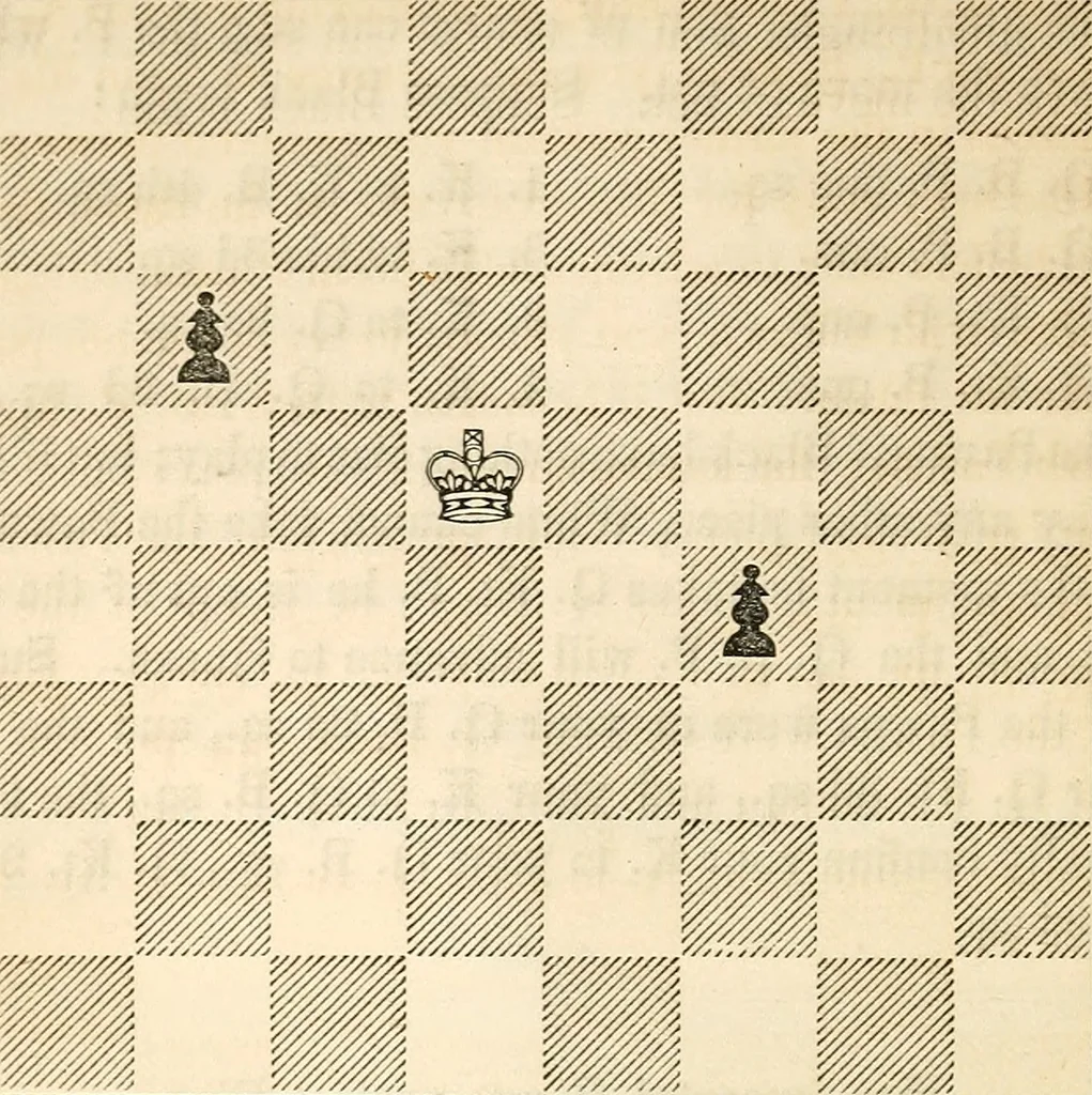 An illustration from The book of chess: containing the rudiments of the game, and elementary analyses of the most popular openings ; exemplified in games actually played by the greatest masters; including Staunton's analysis of the king's and queen's gambits, numerous positions and problems on diagrams, both original and selected; also a series of chess tales, with illustrations engraved from original designs ; the whole extracted and translated from the best sources, 1857, leaf 117