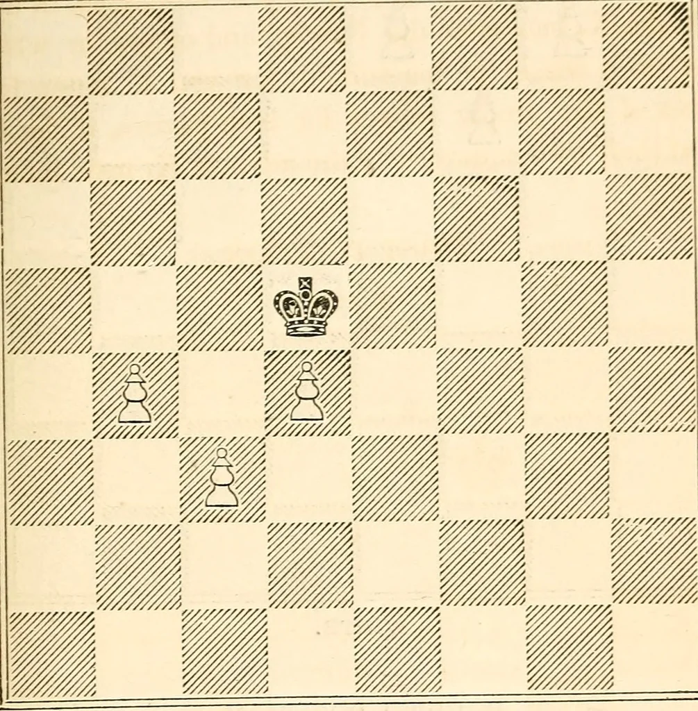 An illustration from The book of chess: containing the rudiments of the game, and elementary analyses of the most popular openings ; exemplified in games actually played by the greatest masters; including Staunton's analysis of the king's and queen's gambits, numerous positions and problems on diagrams, both original and selected; also a series of chess tales, with illustrations engraved from original designs ; the whole extracted and translated from the best sources, 1857, leaf 124