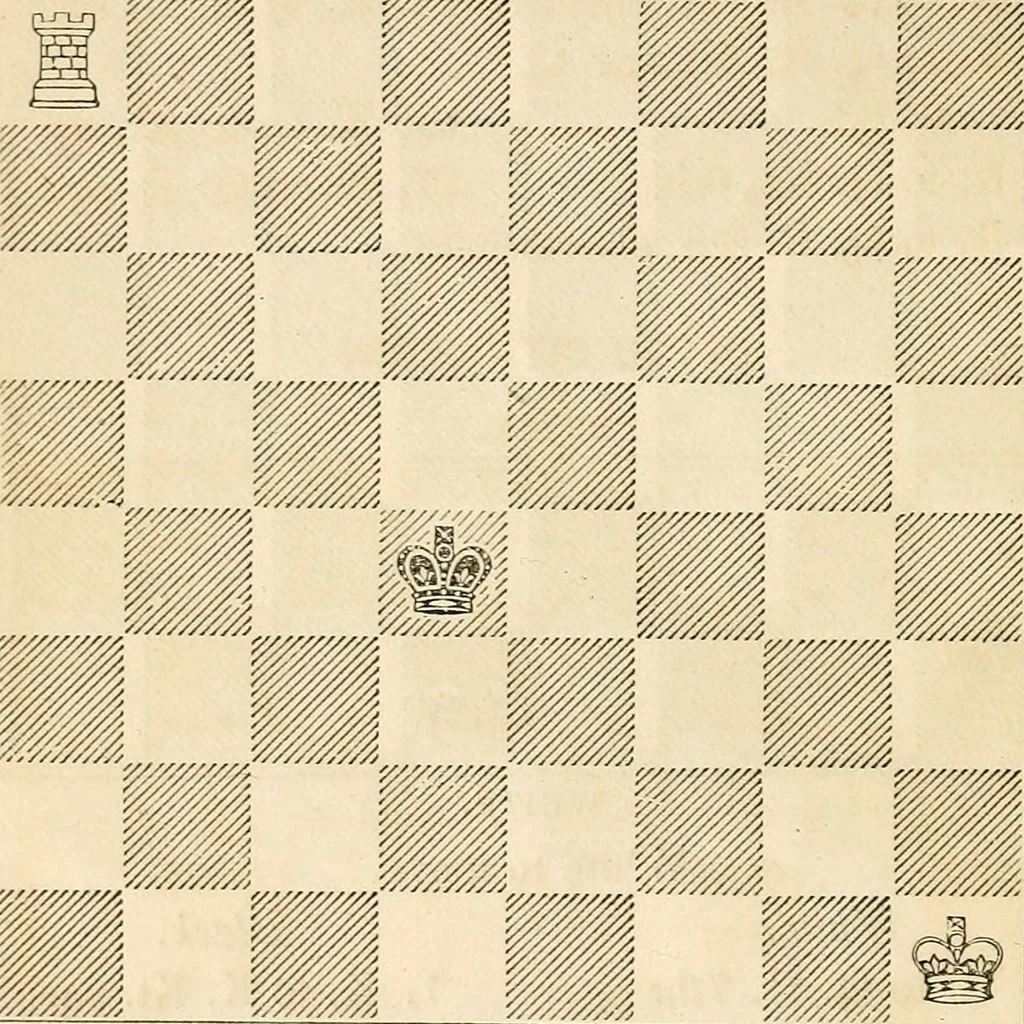 An illustration from The book of chess: containing the rudiments of the game, and elementary analyses of the most popular openings ; exemplified in games actually played by the greatest masters; including Staunton's analysis of the king's and queen's gambits, numerous positions and problems on diagrams, both original and selected; also a series of chess tales, with illustrations engraved from original designs ; the whole extracted and translated from the best sources, 1857, leaf 69