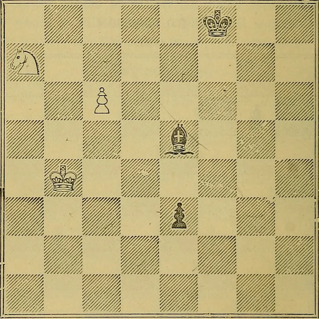 An illustration from The book of chess: containing the rudiments of the game, and elementary analyses of the most popular openings, 1882, leaf 109