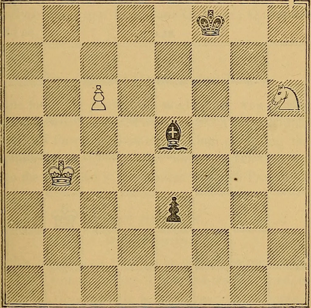 An illustration from The book of chess: containing the rudiments of the game, and elementary analyses of the most popular openings, 1882, leaf 110