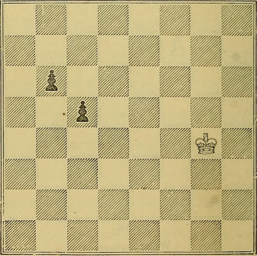 An illustration from The book of chess: containing the rudiments of the game, and elementary analyses of the most popular openings, 1882, leaf 111