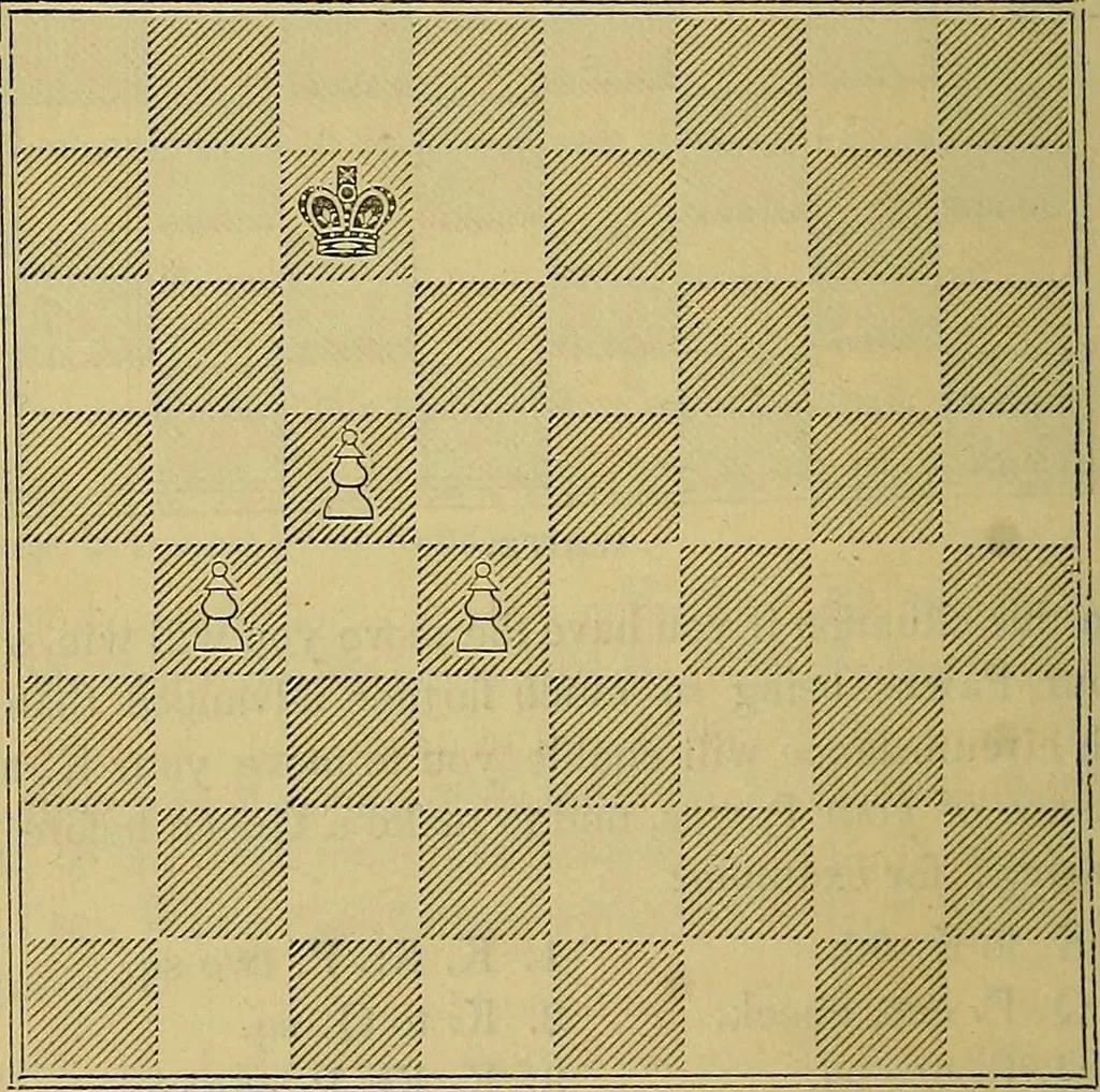 An illustration from The book of chess: containing the rudiments of the game, and elementary analyses of the most popular openings, 1882, leaf 119