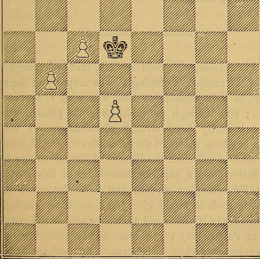An illustration from The book of chess: containing the rudiments of the game, and elementary analyses of the most popular openings, 1882, leaf 124
