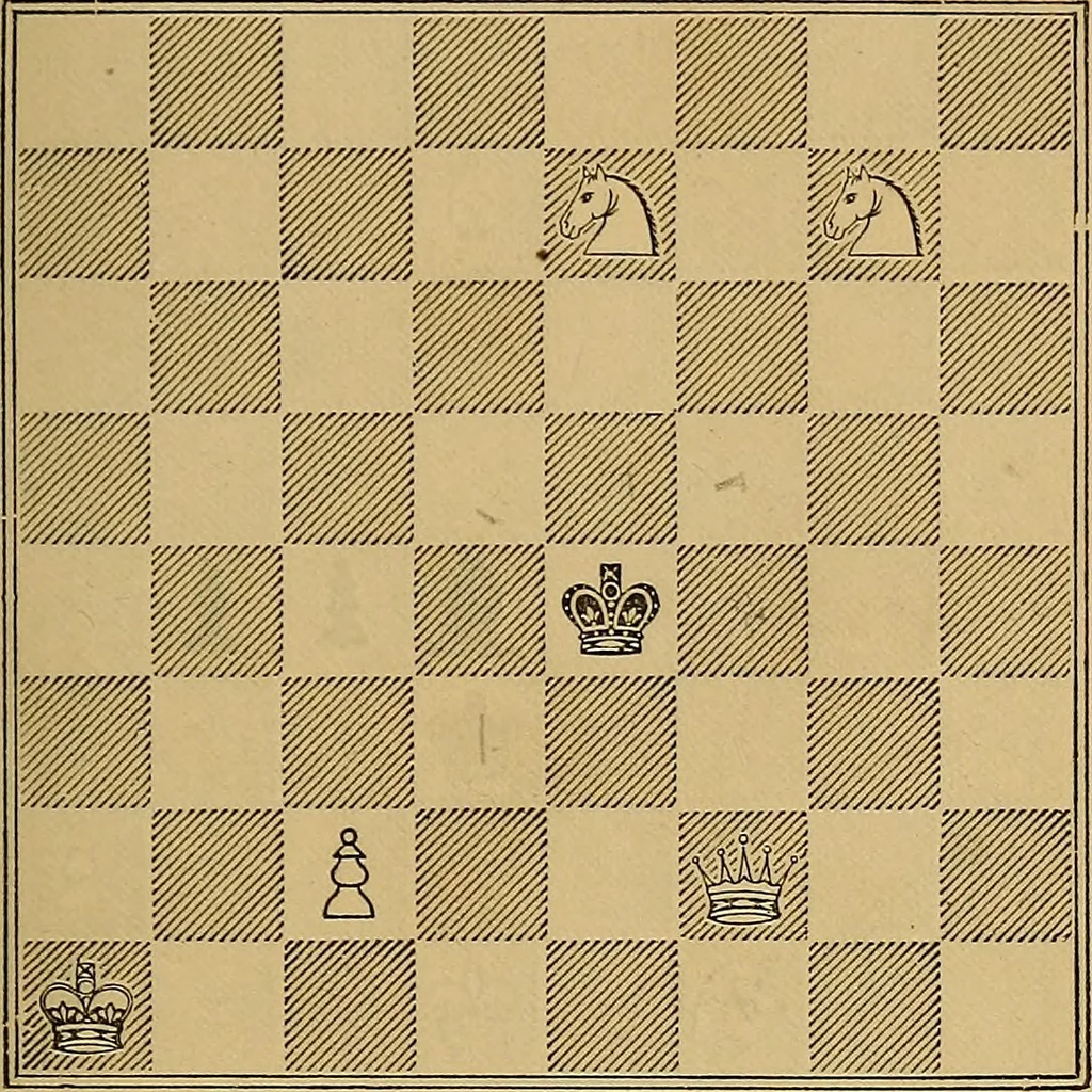 An illustration from The book of chess: containing the rudiments of the game, and elementary analyses of the most popular openings, 1882, leaf 184