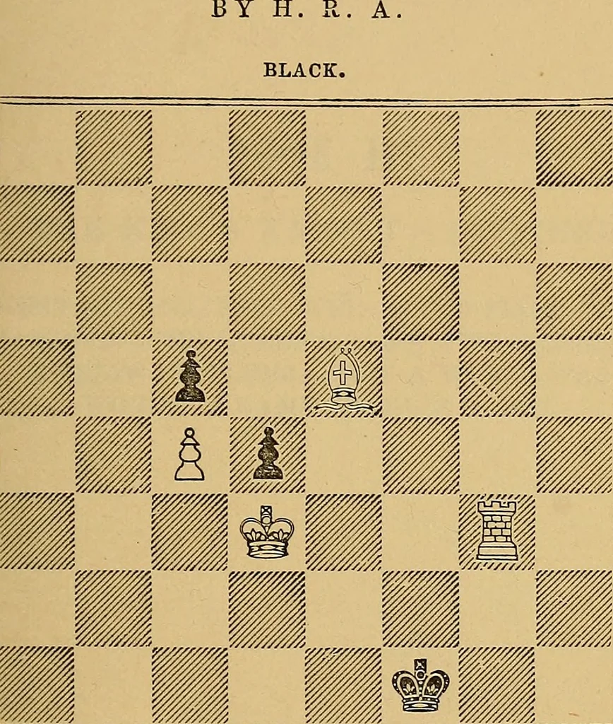 An illustration from The book of chess: containing the rudiments of the game, and elementary analyses of the most popular openings, 1882, leaf 204