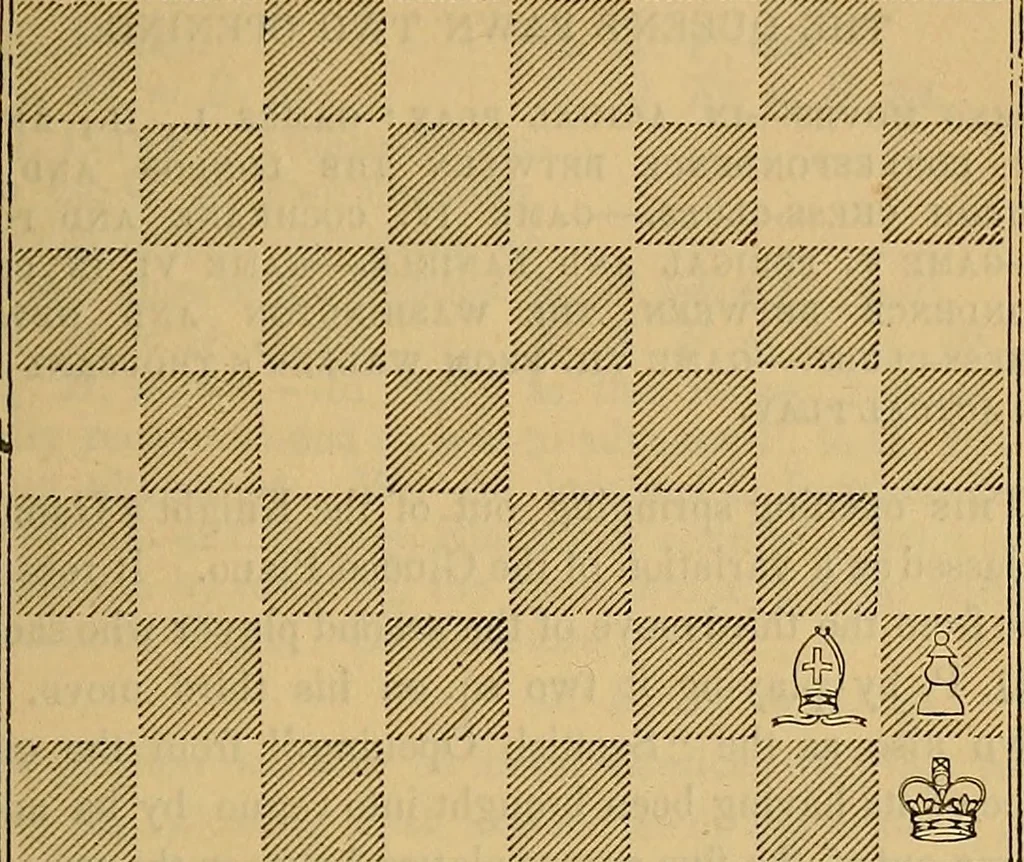 An illustration from The book of chess: containing the rudiments of the game, and elementary analyses of the most popular openings, 1882, leaf 260