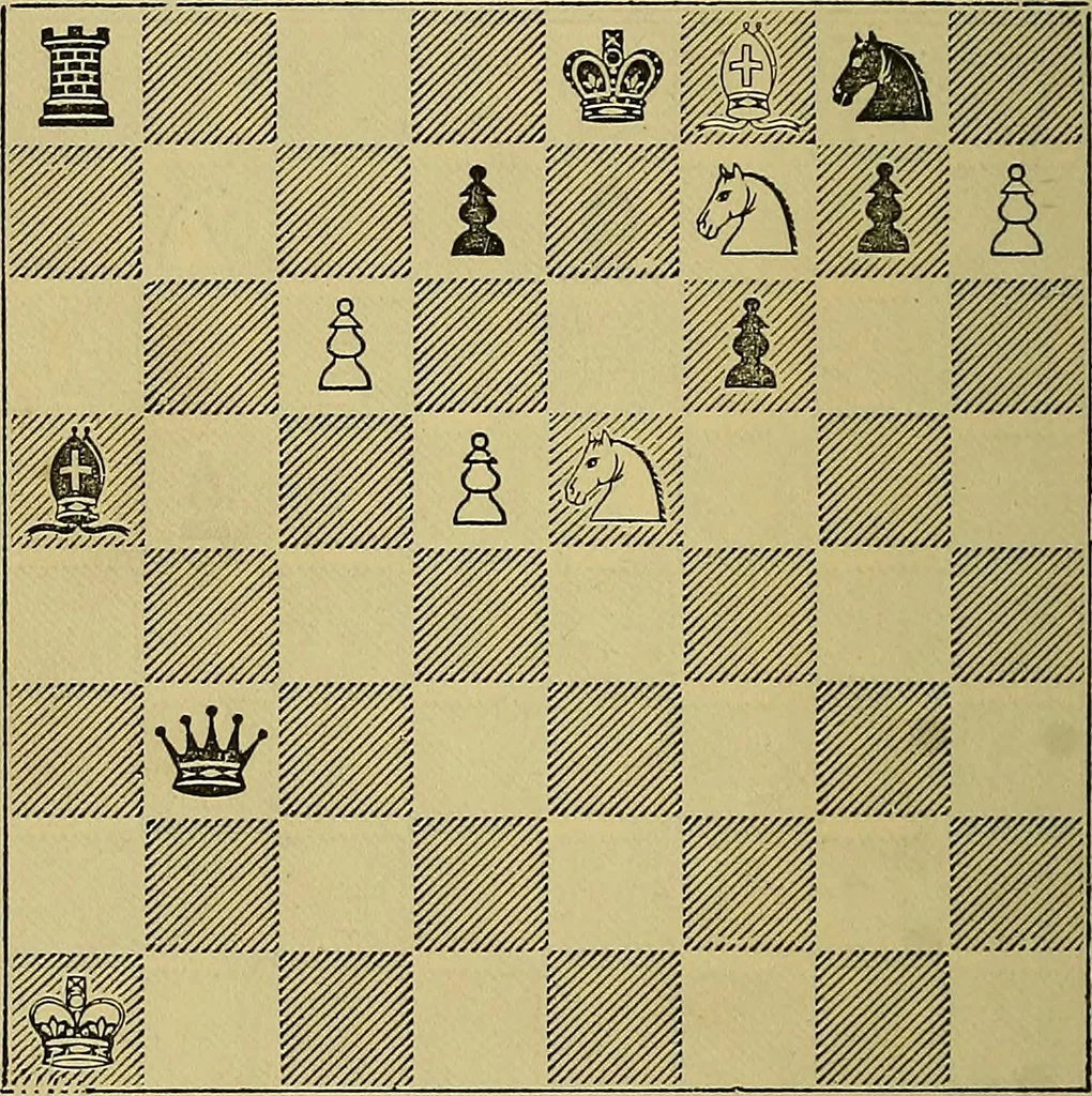 An illustration from The book of chess: containing the rudiments of the game, and elementary analyses of the most popular openings, 1882, leaf 293