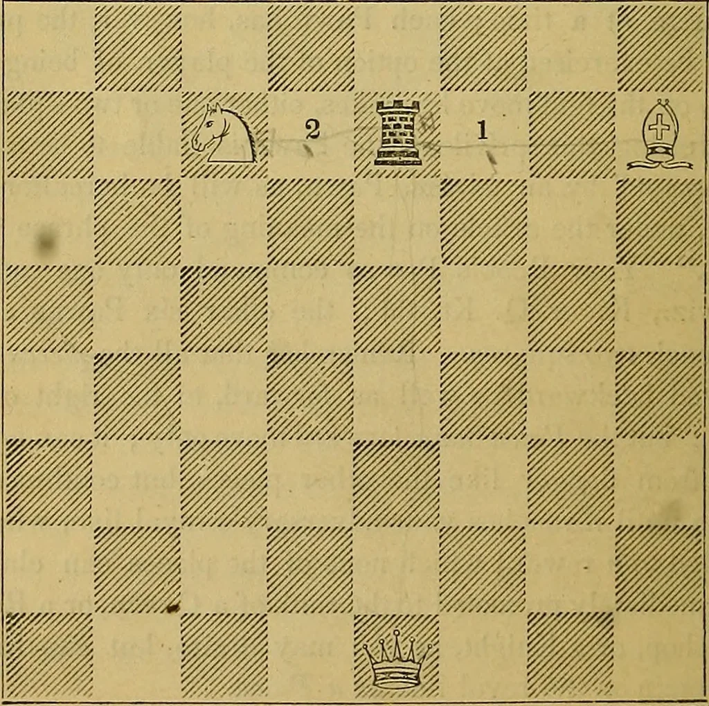 An illustration from The book of chess: containing the rudiments of the game, and elementary analyses of the most popular openings, 1882, leaf 31