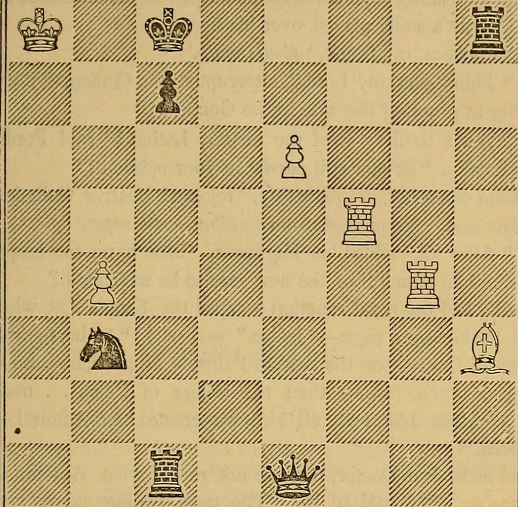 An illustration from The book of chess: containing the rudiments of the game, and elementary analyses of the most popular openings, 1882, leaf 310