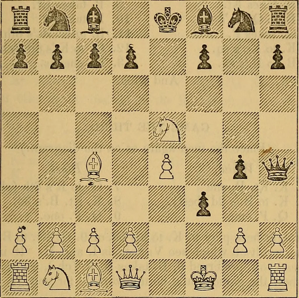 An illustration from The book of chess: containing the rudiments of the game, and elementary analyses of the most popular openings, 1882, leaf 340