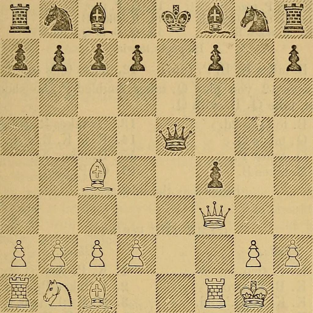 An illustration from The book of chess: containing the rudiments of the game, and elementary analyses of the most popular openings, 1882, leaf 358