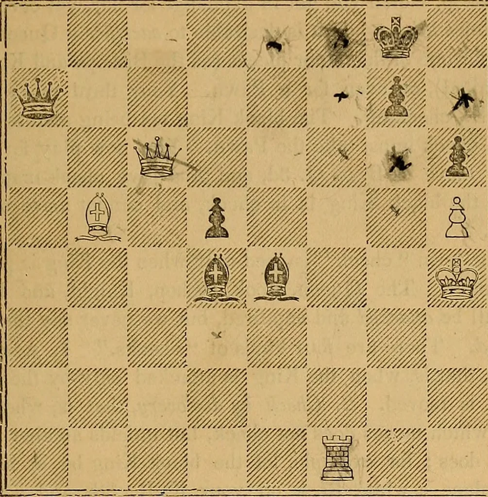 An illustration from The book of chess: containing the rudiments of the game, and elementary analyses of the most popular openings, 1882, leaf 36