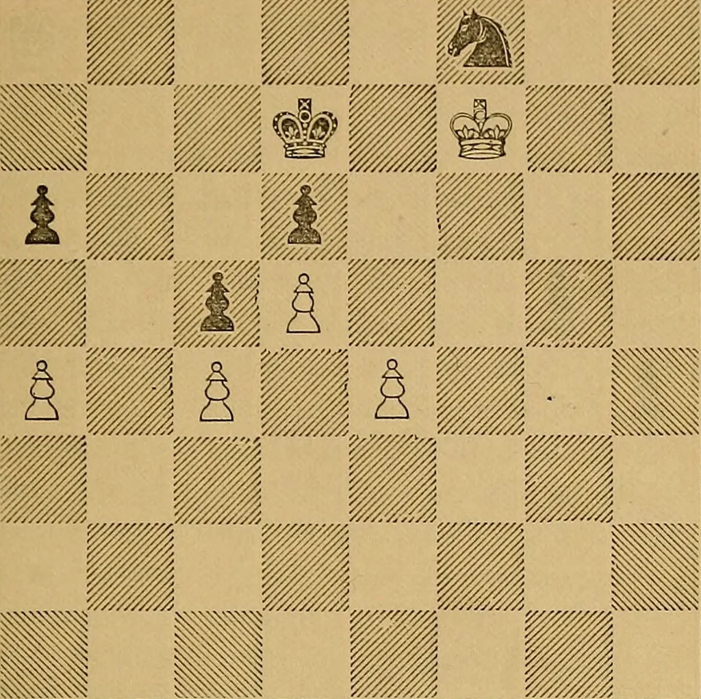 An illustration from The book of chess: containing the rudiments of the game, and elementary analyses of the most popular openings, 1882, leaf 42