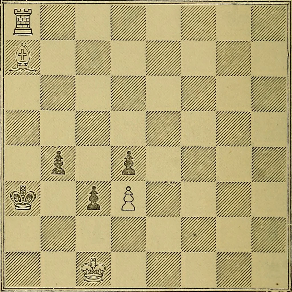 An illustration from The book of chess: containing the rudiments of the game, and elementary analyses of the most popular openings, 1882, leaf 433