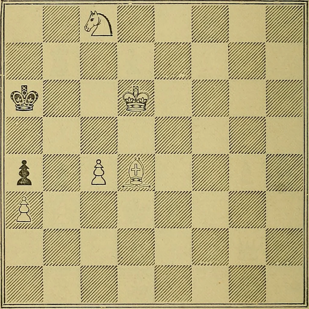 An illustration from The book of chess: containing the rudiments of the game, and elementary analyses of the most popular openings, 1882, leaf 437