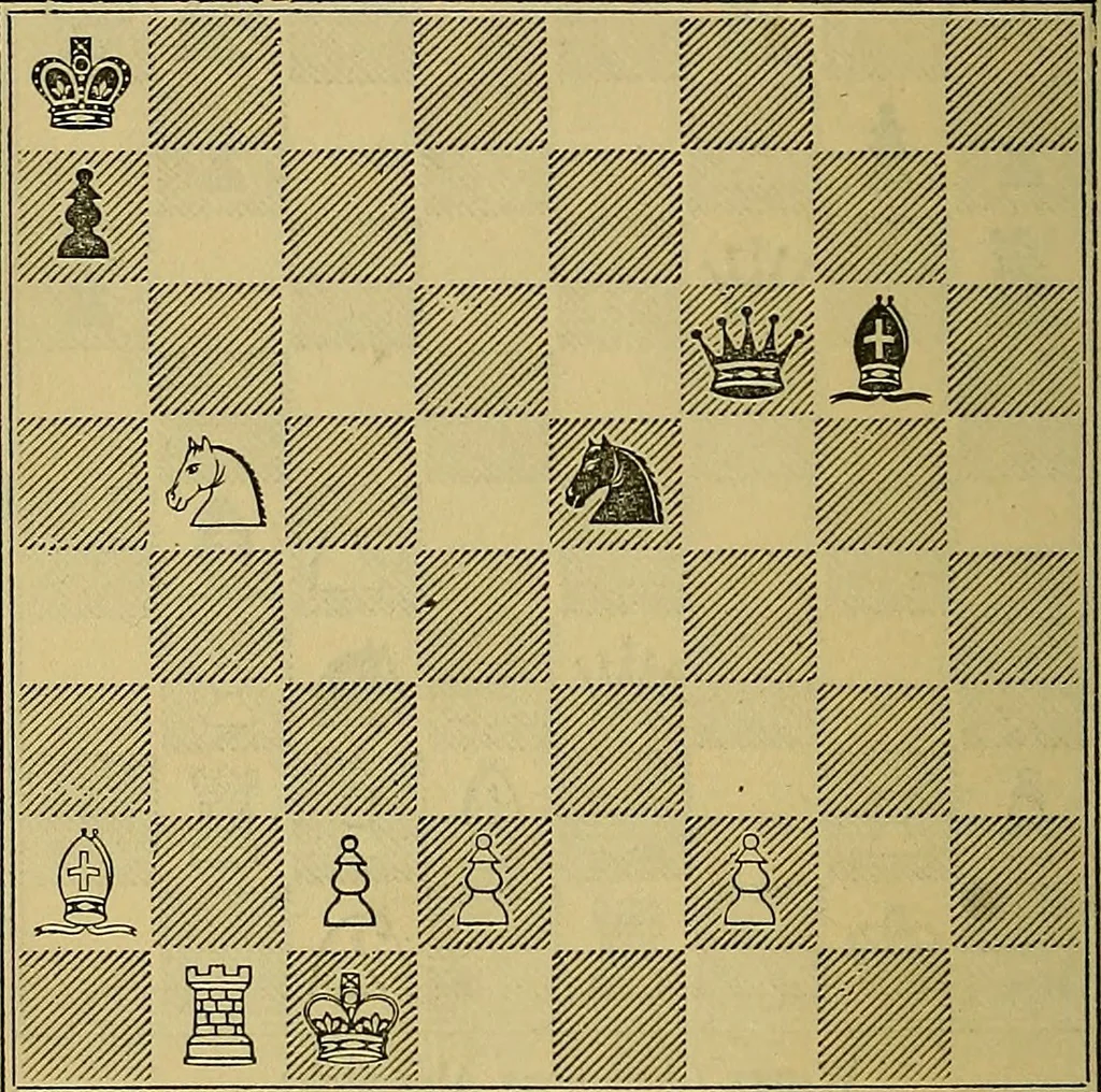 An illustration from The book of chess: containing the rudiments of the game, and elementary analyses of the most popular openings, 1882, leaf 459